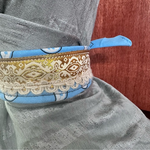 Boho OOAK Fabric Choker Shabby Chic Necklace Scarf Collar Handmade Fiber Art NEW - Picture 10 of 11